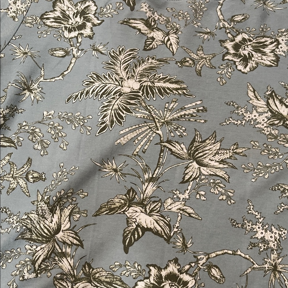 J. Jill Floral Long Sleeve Top in Blue and White - Picture 5 of 8